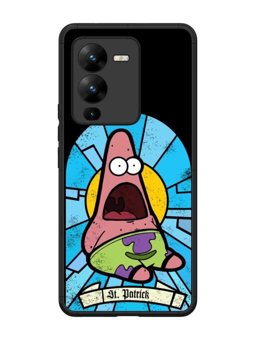 St. Patrick'S Day Stained Glass Patrick Star Glossy Soft Edge Case for Vivo V25 Pro (5G) Chachhi