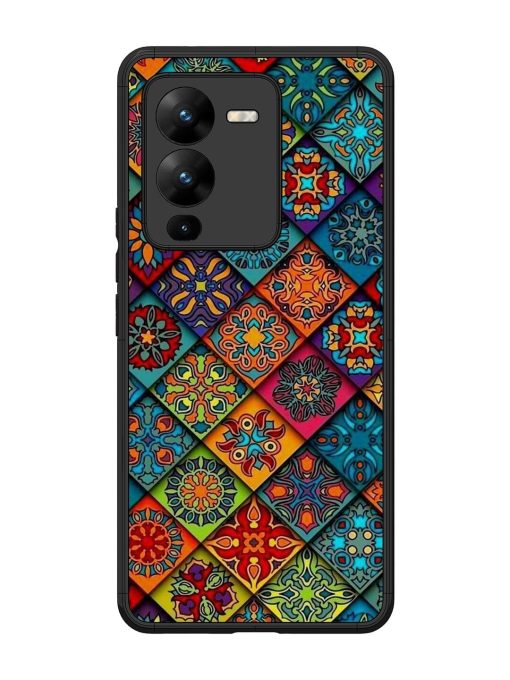 Patchwork Mandala Mosaic Glossy Soft Edge Case for Vivo V25 Pro (5G) Chachhi