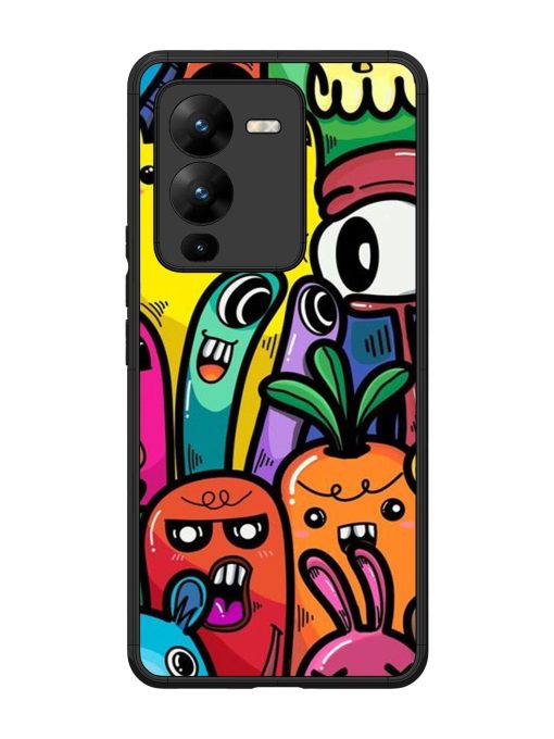 Whimsical Doodle Chaos Glossy Soft Edge Case for Vivo V25 Pro (5G) Chachhi