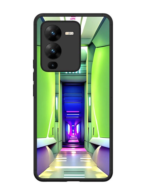 Neon Corridor Glossy Soft Edge Case for Vivo V25 Pro (5G) Chachhi