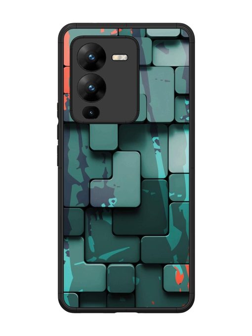 Abstract Geometric Mosaic Glossy Soft Edge Case for Vivo V25 Pro (5G) Chachhi