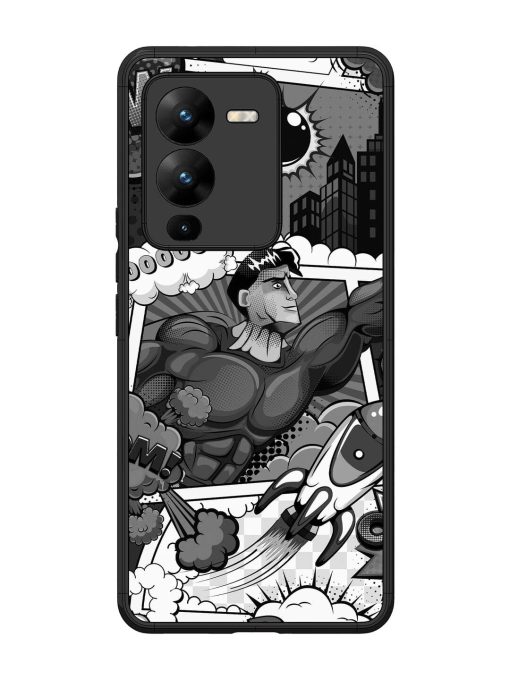 Comic Book Chaos Glossy Soft Edge Case for Vivo V25 Pro (5G) Chachhi