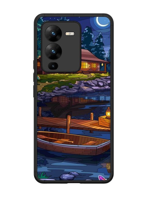 Moonlit Serenity Glossy Soft Edge Case for Vivo V25 Pro (5G) Chachhi