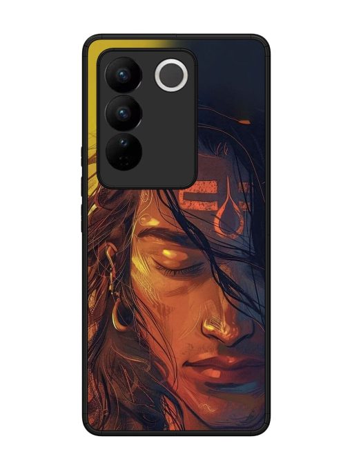 Tranquil Shiva Glossy Soft Edge Case for Vivo V27 (5G) Chachhi