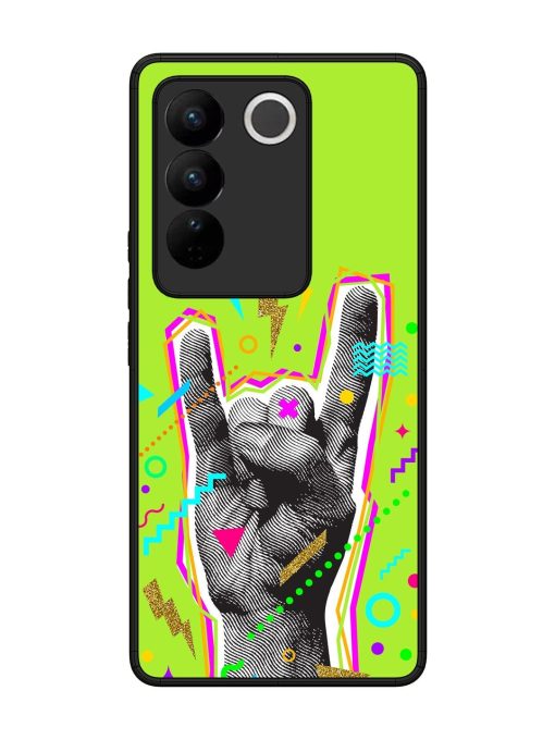 Neon Rock Glossy Soft Edge Case for Vivo V27 (5G) Chachhi