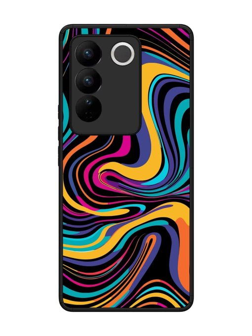 Psychedelic Swirl Glossy Soft Edge Case for Vivo V27 (5G) Chachhi