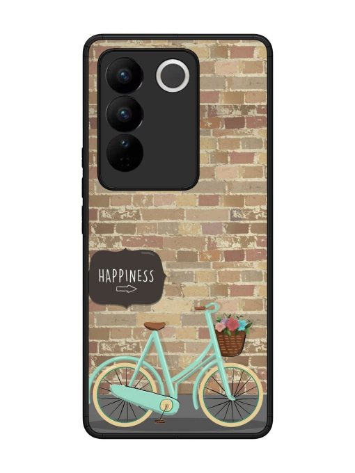 Pedaling Towards Happiness Glossy Soft Edge Case for Vivo V27 (5G) Chachhi