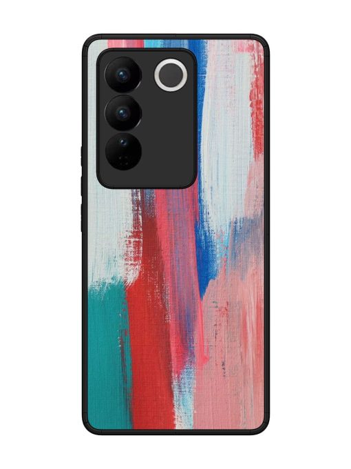 Colorful Chaos Glossy Soft Edge Case for Vivo V27 (5G) Chachhi