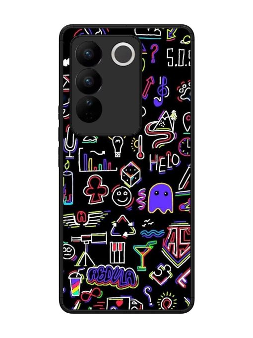 Neon Doodle Glossy Soft Edge Case for Vivo V27 (5G)