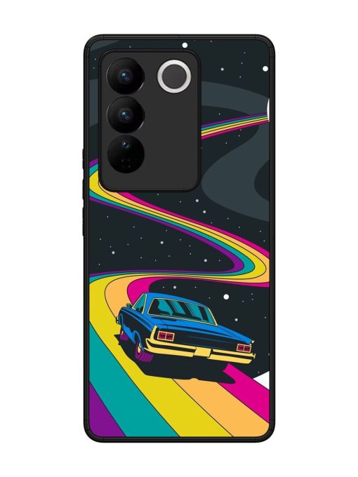 Rainbow Road Glossy Soft Edge Case for Vivo V27 (5G) Chachhi