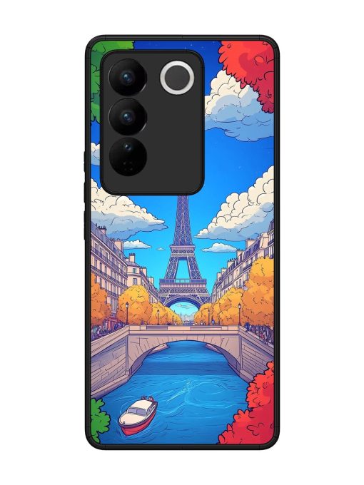 Parisian Panorama Glossy Soft Edge Case for Vivo V27 (5G) Chachhi