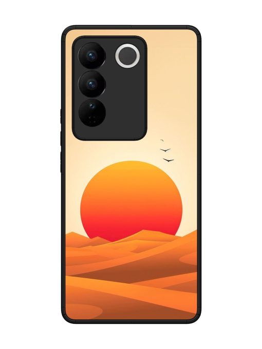 Desert Sunset Glossy Soft Edge Case for Vivo V27 (5G) Chachhi