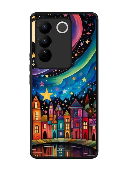 Starlit Village Glossy Soft Edge Case for Vivo V27 (5G) Chachhi