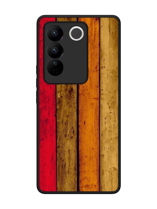 Colorful Woodgrain Glossy Soft Edge Case for Vivo V27 (5G) Chachhi