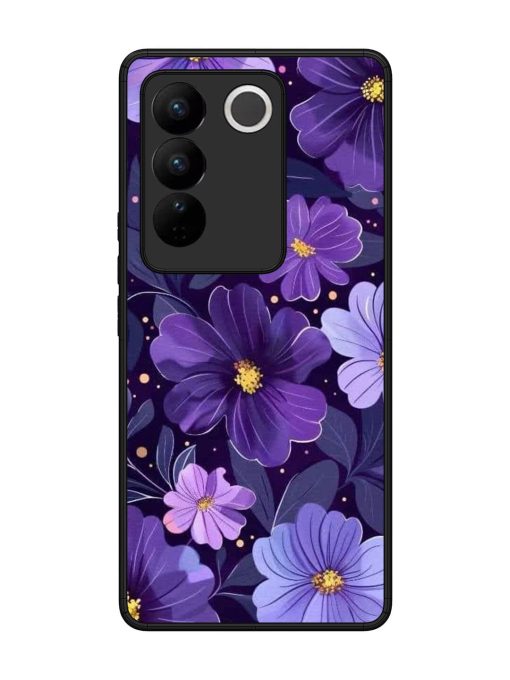 Purple Paradise Glossy Soft Edge Case for Vivo V27 (5G) Chachhi