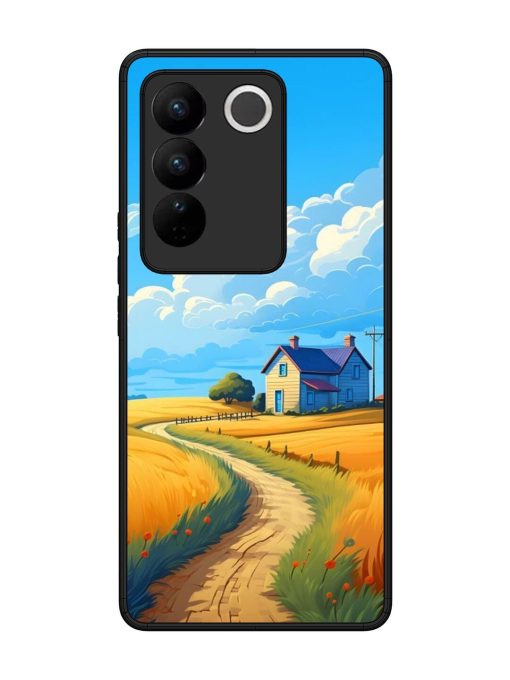 Countryside Cottage Glossy Soft Edge Case for Vivo V27 (5G) Chachhi