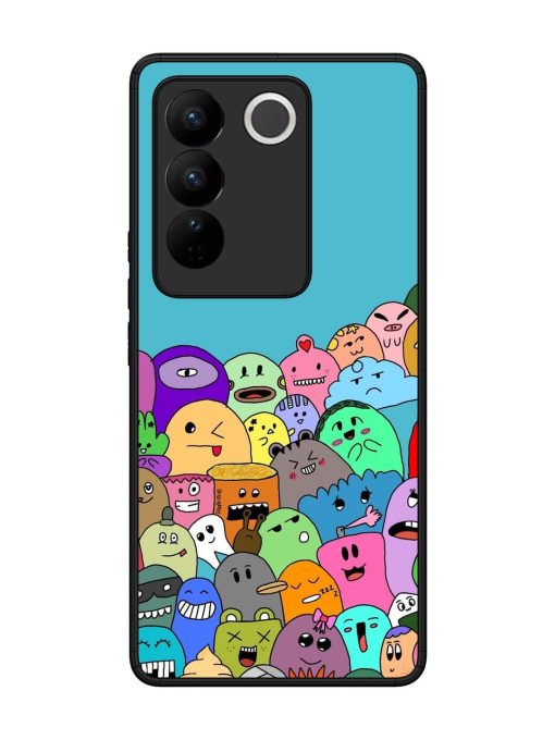 Monster Mash Glossy Soft Edge Case for Vivo V27 (5G) Chachhi