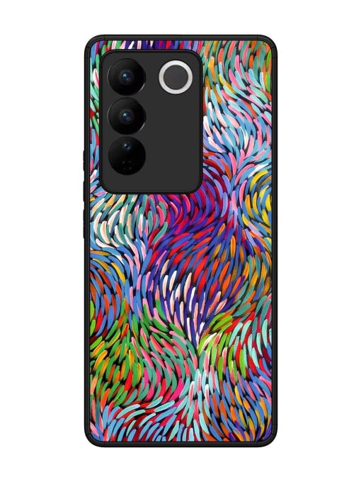 Vibrant Waves Glossy Soft Edge Case for Vivo V27 (5G) Chachhi