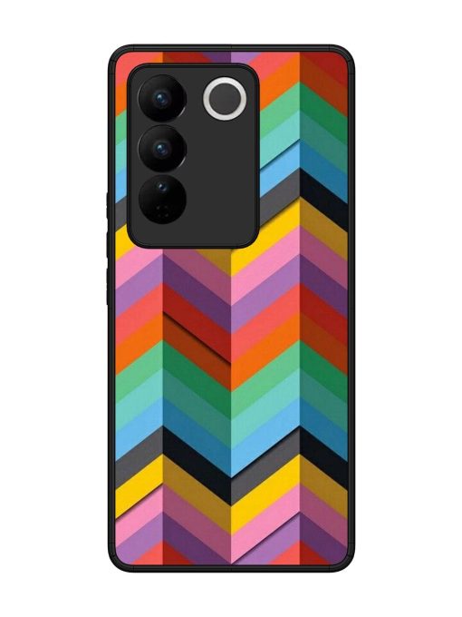 Colorful Zigzag Glossy Soft Edge Case for Vivo V27 (5G) Chachhi