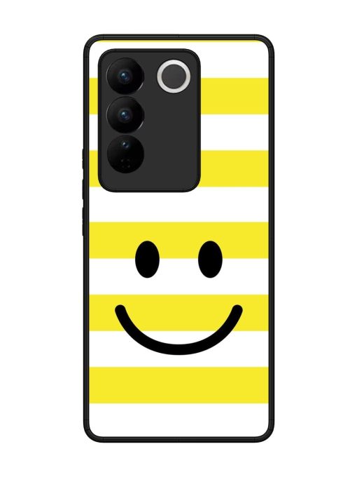 Smiling Stripes Glossy Soft Edge Case for Vivo V27 (5G) Chachhi