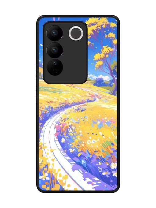 Vibrant Spring Meadow Glossy Soft Edge Case for Vivo V27 (5G) Chachhi