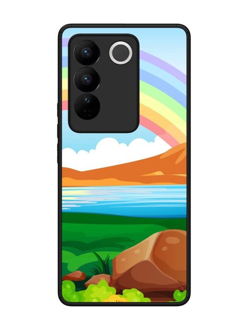 Rainbow Over The Lake Glossy Soft Edge Case for Vivo V27 (5G)