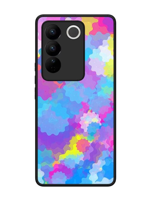 Psychedelic Cloud Burst Glossy Soft Edge Case for Vivo V27 (5G) Chachhi