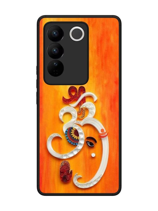 Ganesha In Quilling Art Glossy Soft Edge Case for Vivo V27 (5G) Chachhi