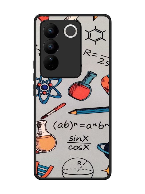 Science Doodle Delight Glossy Soft Edge Case for Vivo V27 (5G) Chachhi