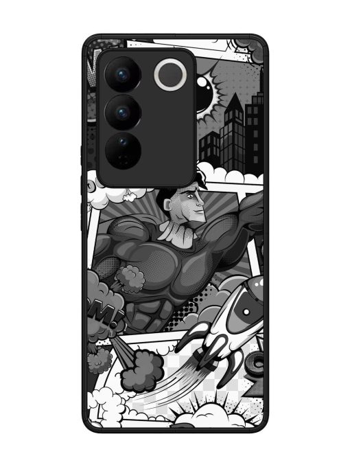 Comic Book Chaos Glossy Soft Edge Case for Vivo V27 (5G) Chachhi