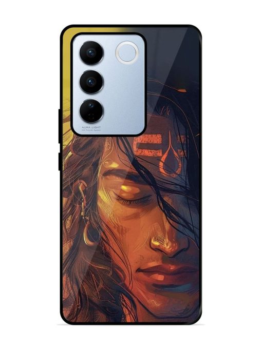 Tranquil Shiva Glossy Soft Edge Case for Vivo V27 Pro (5G) Chachhi