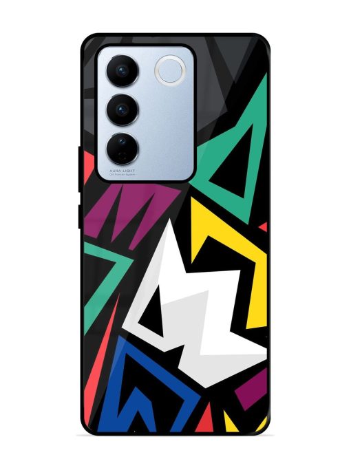 Chaotic Geometry Glossy Soft Edge Case for Vivo V27 Pro (5G) Chachhi