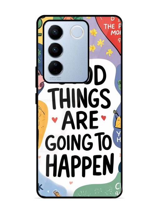 Uplifting Scribbles Glossy Soft Edge Case for Vivo V27 Pro (5G) Chachhi