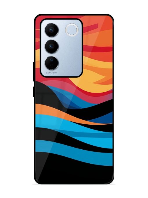 Blazing Currents Glossy Soft Edge Case for Vivo V27 Pro (5G) Chachhi