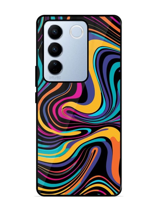 Psychedelic Swirl Glossy Soft Edge Case for Vivo V27 Pro (5G) Chachhi