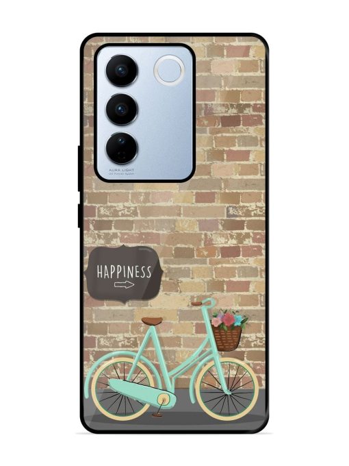 Pedaling Towards Happiness Glossy Soft Edge Case for Vivo V27 Pro (5G) Chachhi