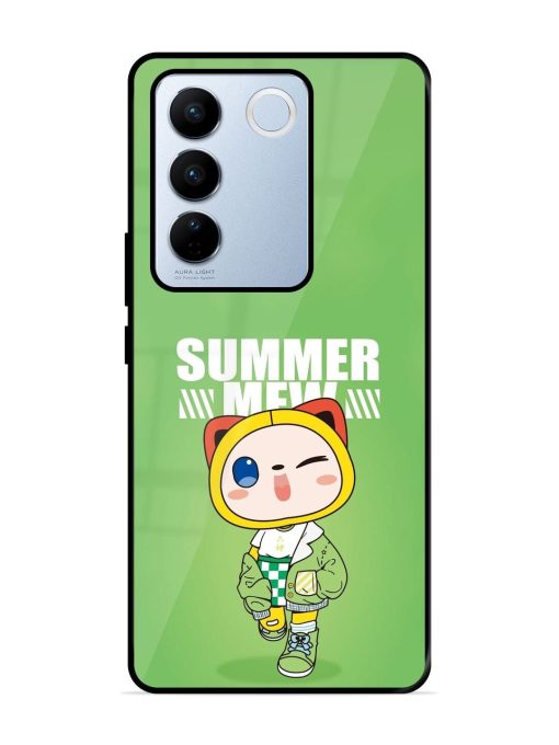 Purrfect Summer Glossy Soft Edge Case for Vivo V27 Pro (5G) Chachhi