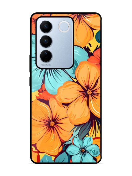 Tropical Bloom Glossy Soft Edge Case for Vivo V27 Pro (5G) Chachhi