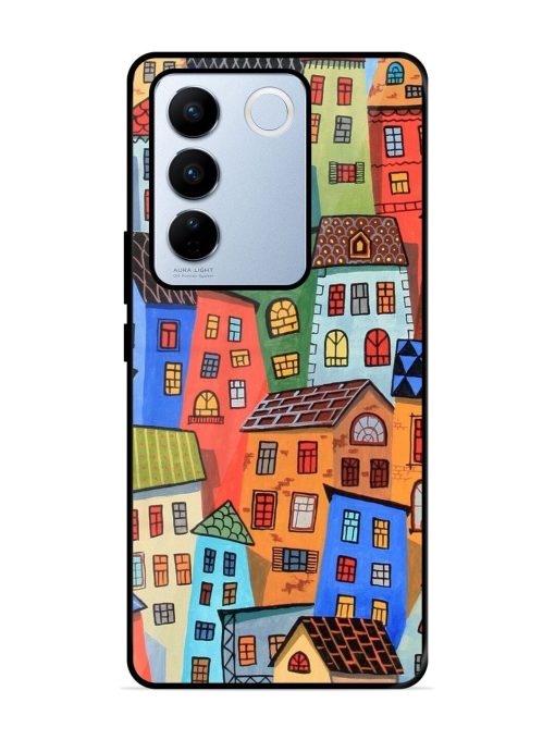 Rainbow House Glossy Soft Edge Case for Vivo V27 Pro (5G) Chachhi