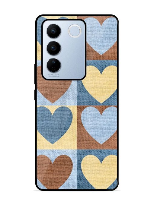 Hearts On Canvas Glossy Soft Edge Case for Vivo V27 Pro (5G) Chachhi