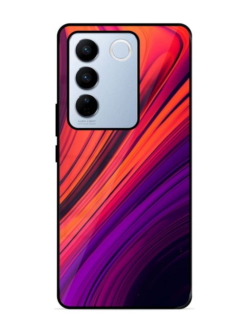 Crimson Curls Glossy Soft Edge Case for Vivo V27 Pro (5G) Chachhi