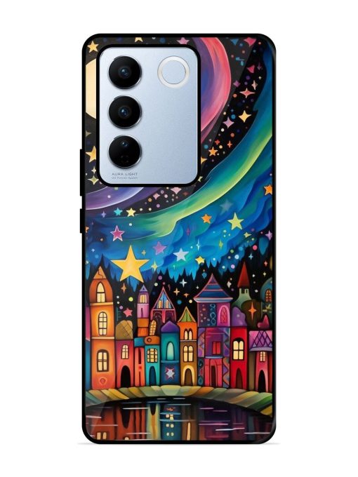 Starlit Village Glossy Soft Edge Case for Vivo V27 Pro (5G) Chachhi