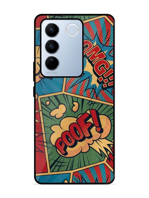 Comic Book Chaos Glossy Soft Edge Case for Vivo V27 Pro (5G) Chachhi