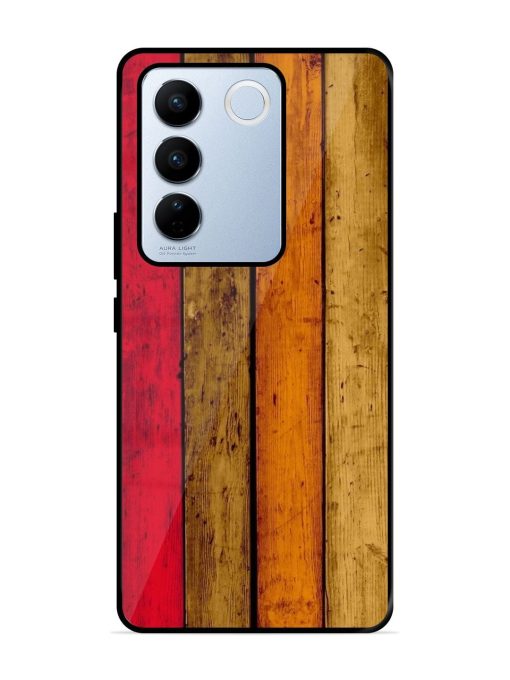 Colorful Woodgrain Glossy Soft Edge Case for Vivo V27 Pro (5G) Chachhi