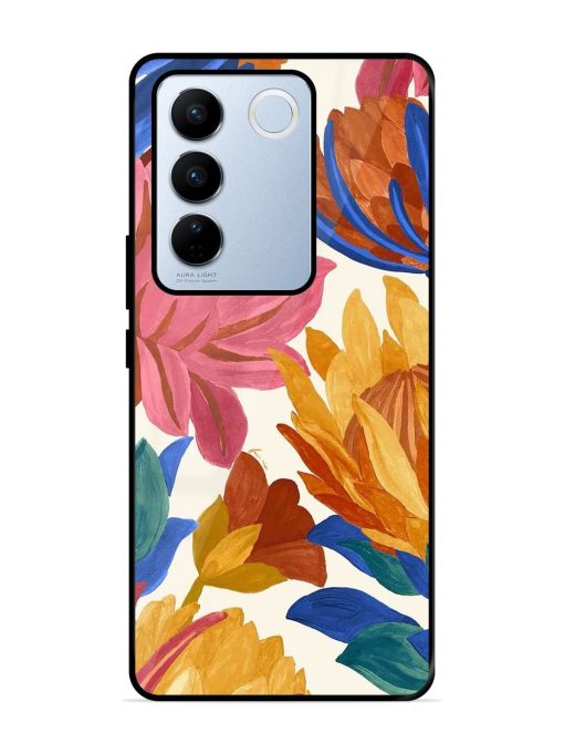 Blooming Tapestry Glossy Soft Edge Case for Vivo V27 Pro (5G) Chachhi