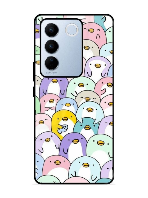 Penguin Party Glossy Soft Edge Case for Vivo V27 Pro (5G) Chachhi