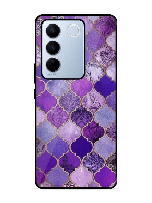 Purple Mosaic Magic Glossy Soft Edge Case for Vivo V27 Pro (5G) Chachhi