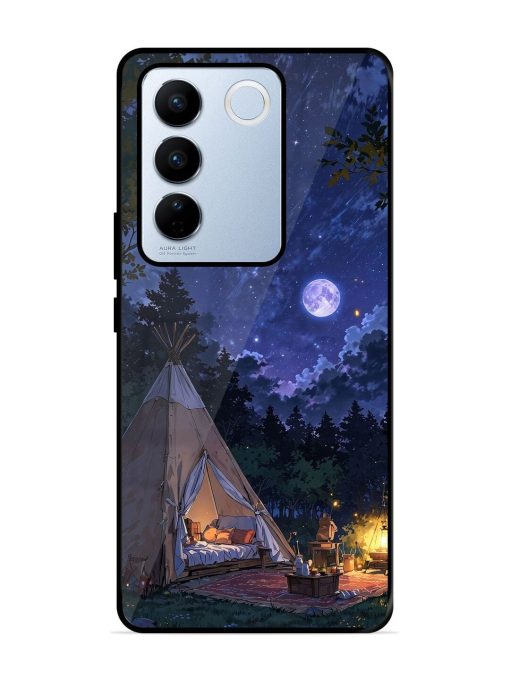 Moonlight Camping Glossy Soft Edge Case for Vivo V27 Pro (5G) Chachhi