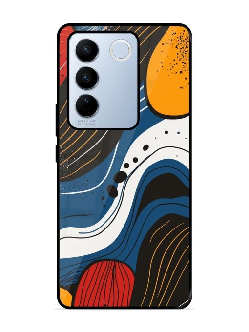 Abstract Expression Glossy Soft Edge Case for Vivo V27 Pro (5G) Chachhi