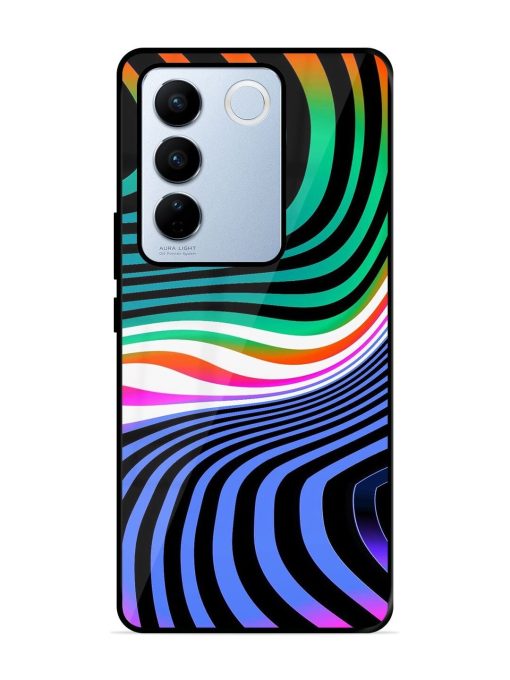 Psychedelic Waves Glossy Soft Edge Case for Vivo V27 Pro (5G) Chachhi